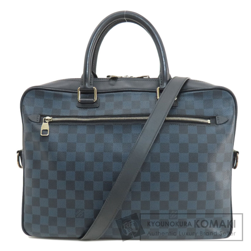 Louis Vuitton Porte document Damier Cobalt Blue Business Bag Canvas
